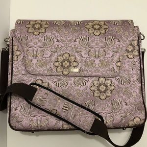 ABBI New York • Laptop briefcase purple/pink print